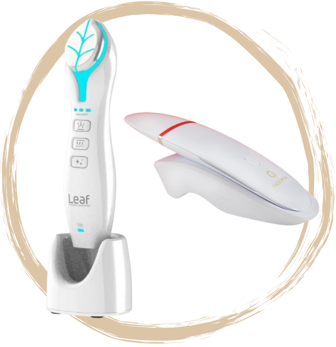 Hoja con exfoliante para la piel