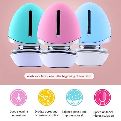 FACE VITAL EMS Cepillo facial de silicona de microcorriente con función de calor